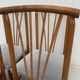Suite de 4 chaises vintage en bois, dossier éventail, années 50/60