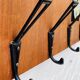 Vintage wooden wall coat rack mirror from the 1960s.