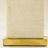 Natural "pierre de france" table lamp - 1970s