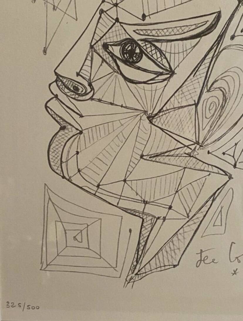 Portrait surréaliste, visage d'Apollon, Jean Cocteau
