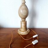 Large onyx and opaline egg lamp 60 cm
