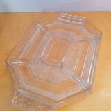 Art Deco glass appetizer tray
