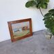 Framed oil painting fisherman L. Garcin