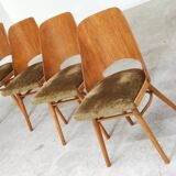 Set of 4 chairs model 514 by Radomir Hofman for Ton 1960