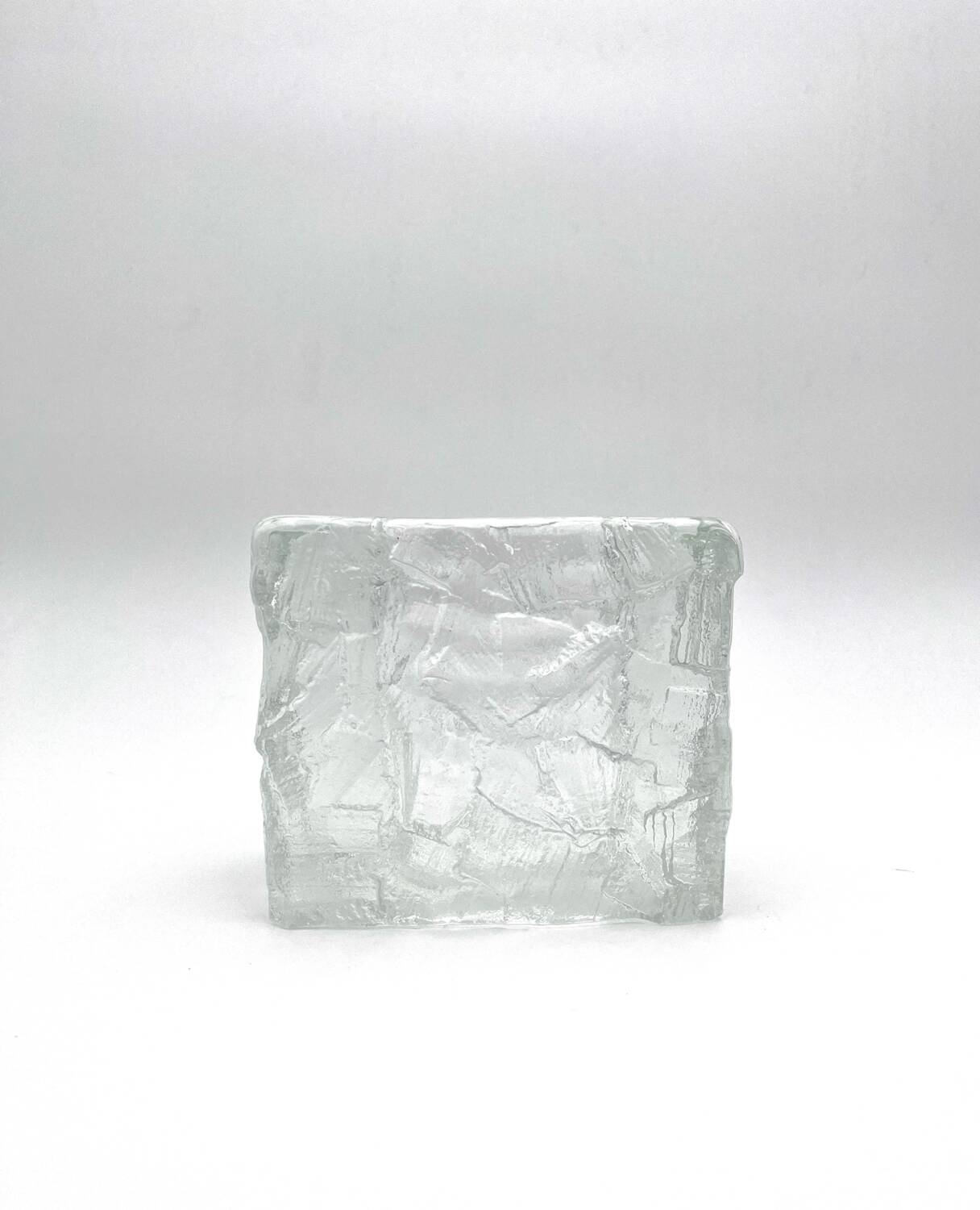 Brutalist vase "Demant" Göte Augustsson - Ruda Glasbruk - Sweden 1960