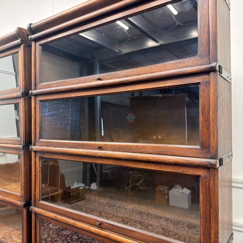 Ensemble de bibliothèques antiques en anglais Wernicke Globe originales