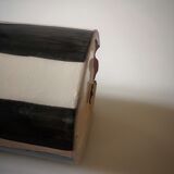 Handmade glazed ceramic vase, graphic design