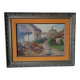 Oil painting on canvas Edmond Van Coppenolle (1846-1914) Landscape