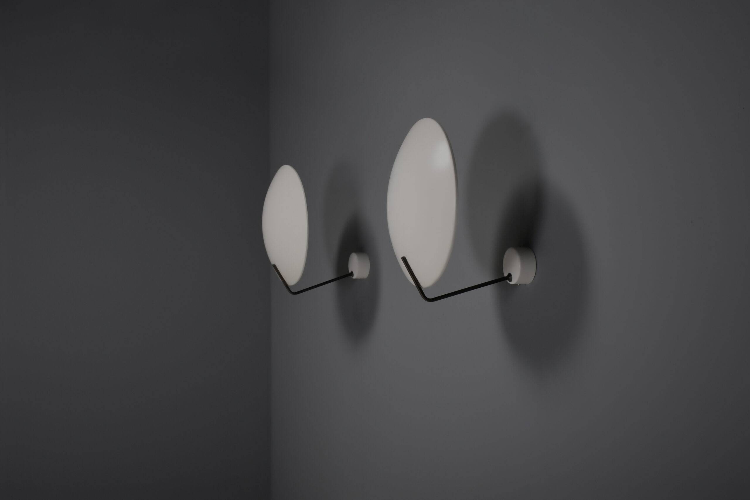 Set of metal Stilnovo Mod. 232 sconces by Bruno Gatta, Italy 1962