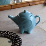 Théière bleu éléphant moulin des loups