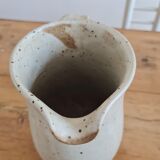 Glazed stoneware pitcher