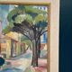 Huile sur toile originale suédoise – « Rue urbaine » par Ingrid Hedman Koppang