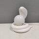 COBRA table lamp with thin milky white glass shade/dome, Sweden 1980s