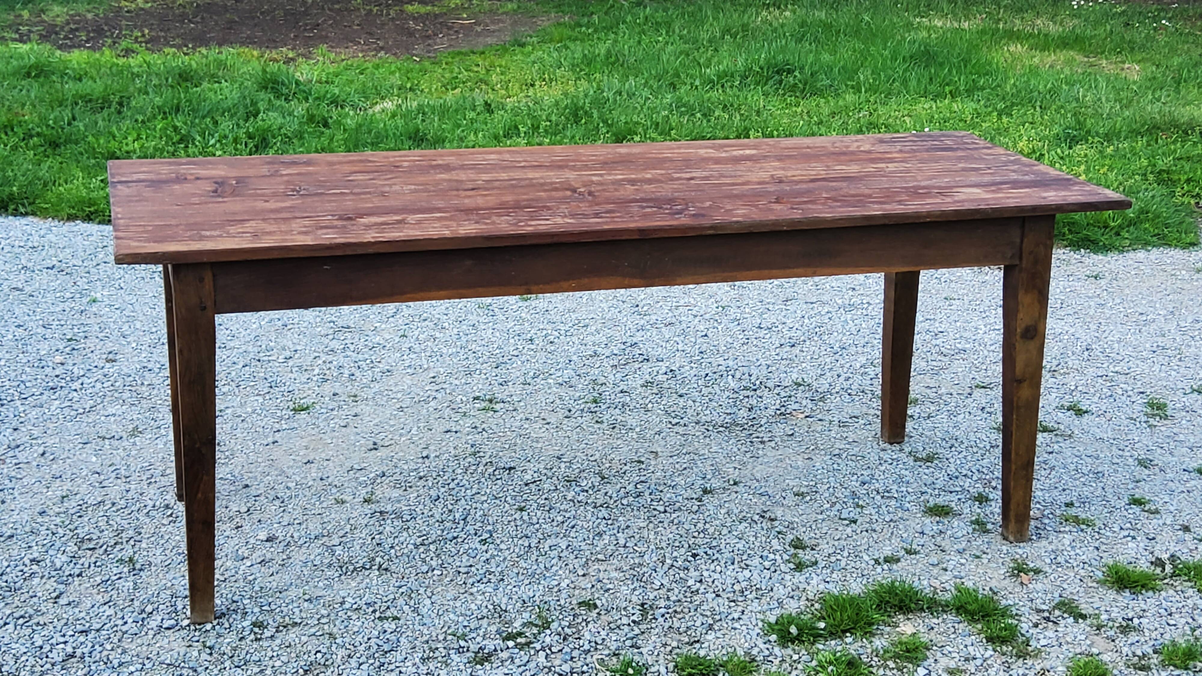 Old farm table spindle legs 195cm