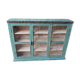 Burmese teak showcase with original blue patina