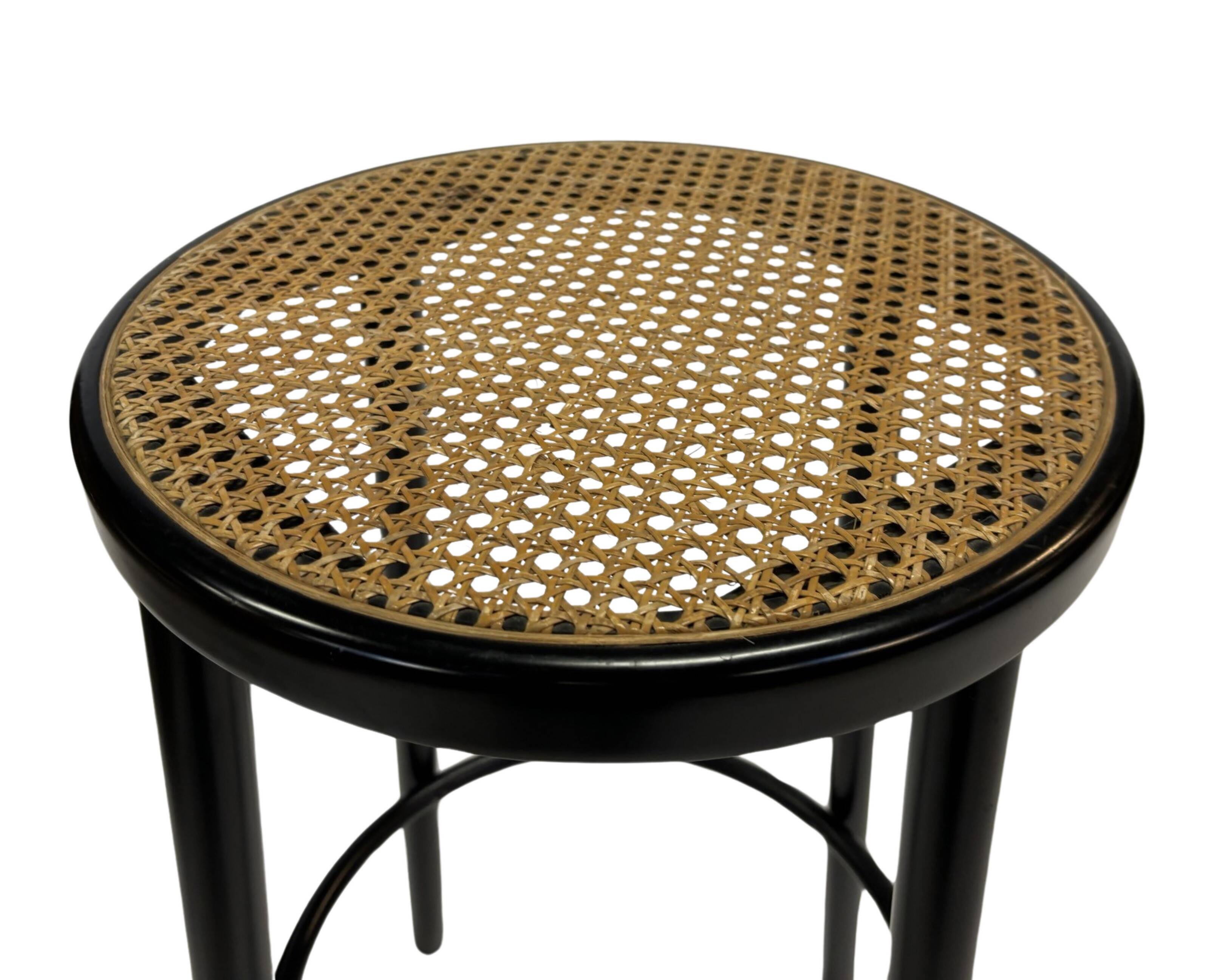 Set of four vintage bar stools - webbing Italian design