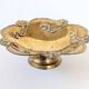 Brass Footed Bowl | Antique Art Nouveau Floral Motif