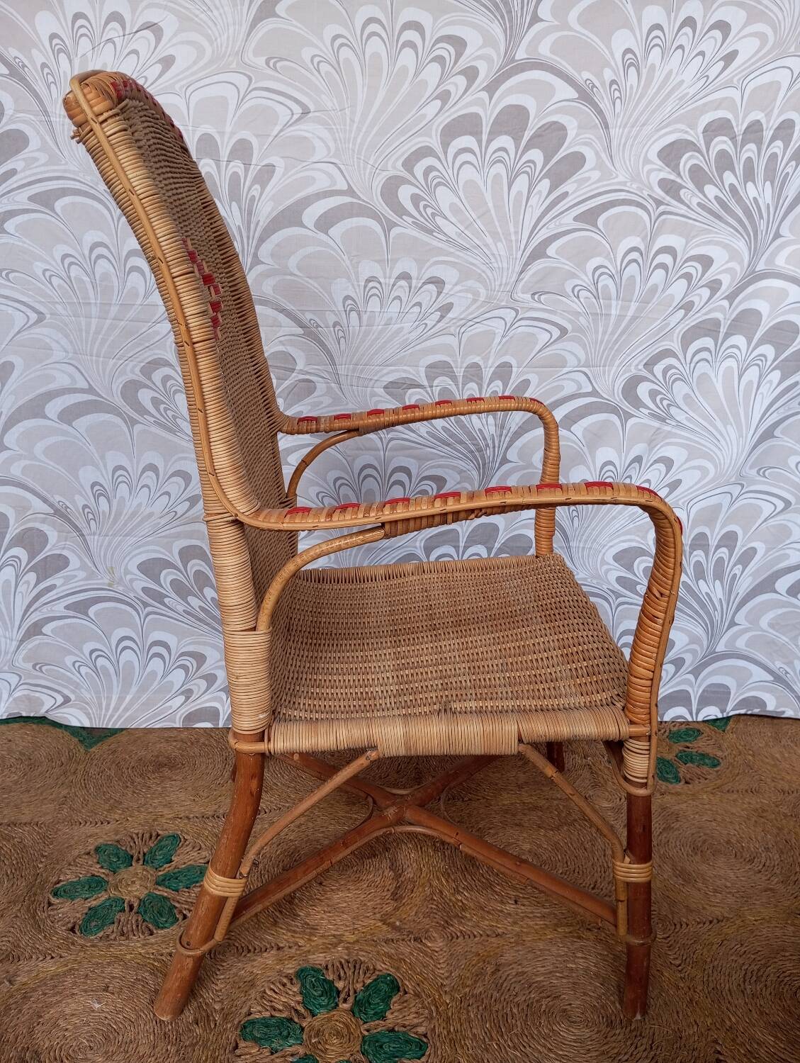 1960s rattan armchair