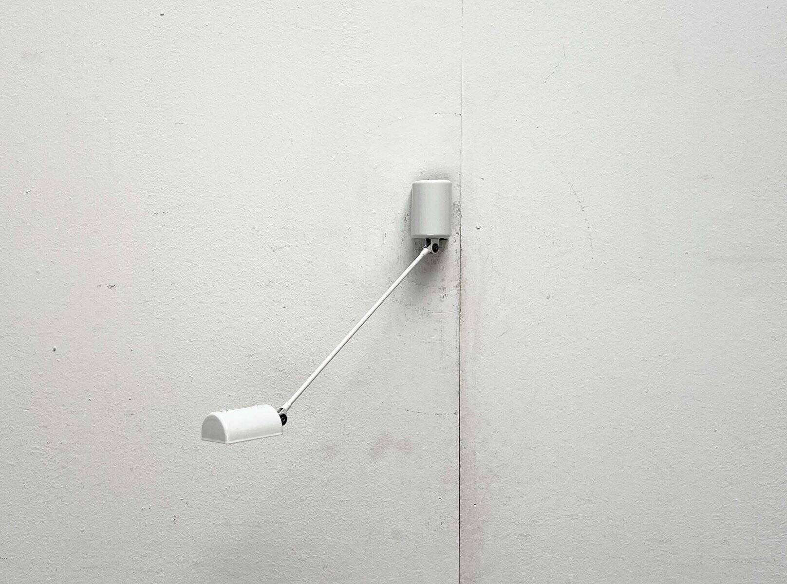 Classic white wall lamp Daphinette Italian vintage by Tommaso Cimini for Lumina, 1980s.