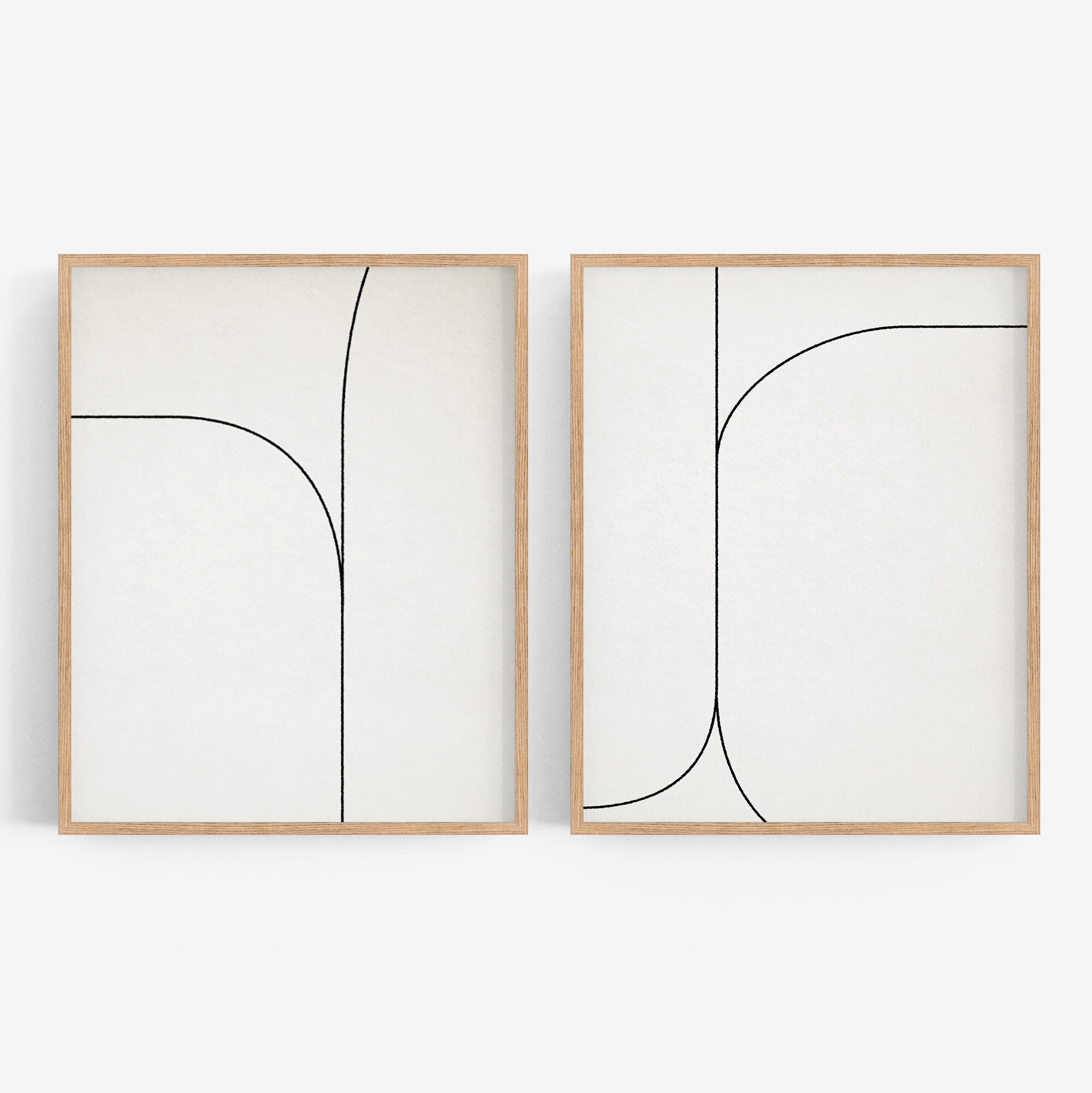 Pair of giclee prints, abstract wall art set of two, 50x70cm