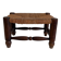 Rustic French Low Footstool in Turned Wood and Rush, Early 20th Century