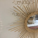 Miroir en rotin
