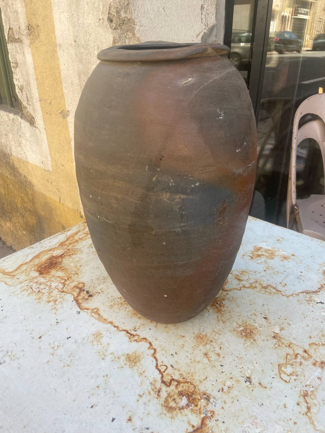 Large old terracotta vase