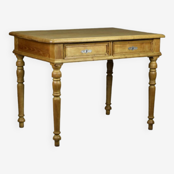 Bureau de table antique en frêne du 19ème siècle