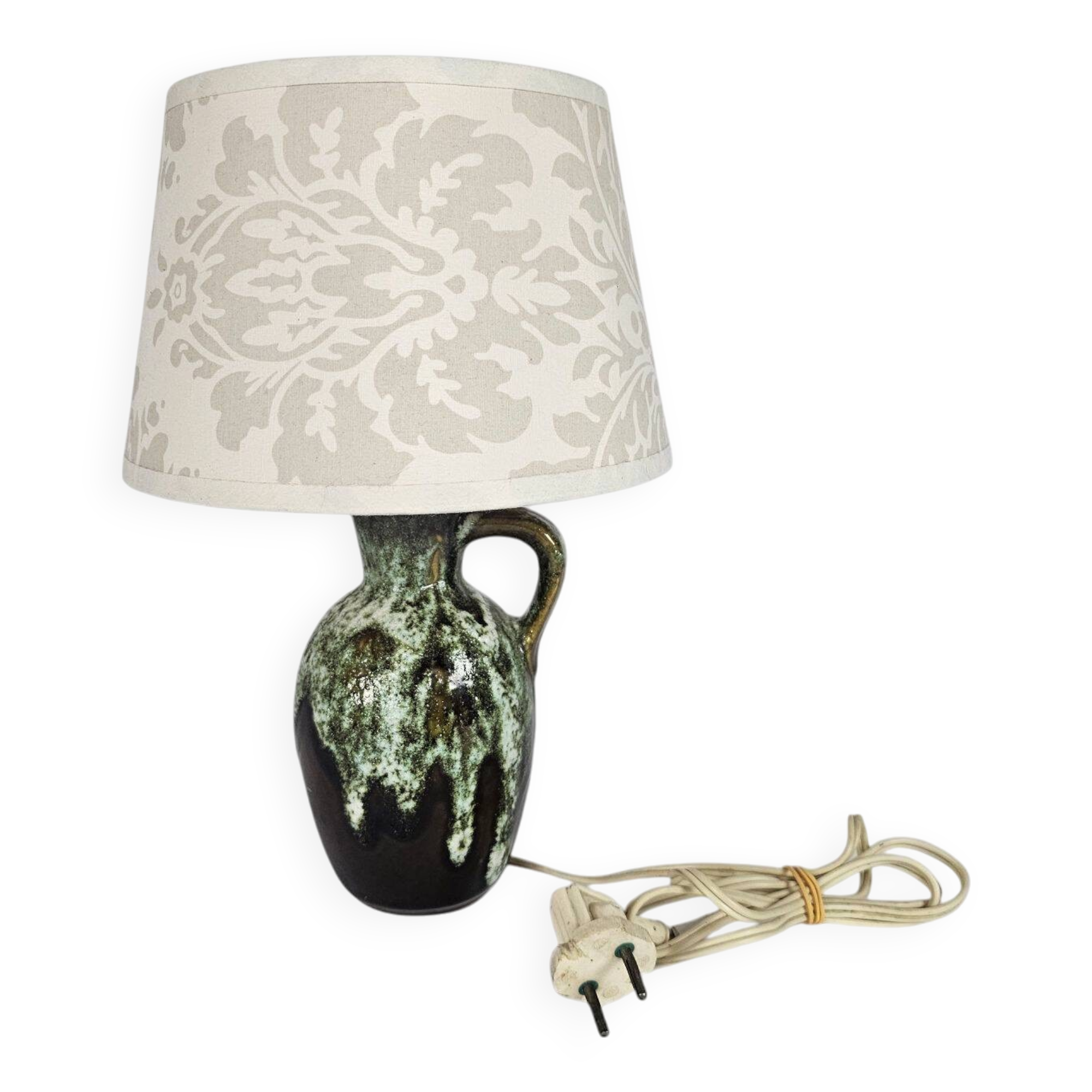 Jasba keramiek - West Germany - Fat Lava - druipglazuur - tafellamp - 70's