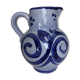 Pitcher in blue glazed stoneware
