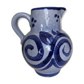 Pitcher in blue glazed stoneware