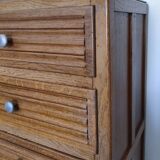 chest of drawers oak five drawers 1950s