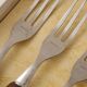 Set of 8 dessert cutlery, teak, 1960