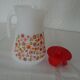 Pichet Scania verseuse carafe petities fleurs orange arcopal vintage