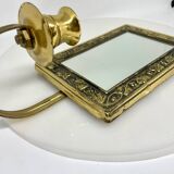Vintage  Brass Wall mirrored Candle Sconce