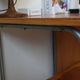 Bureau d'écolier et chaise vintage métal et bois clair