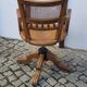 Victorian oak swivel armchair