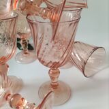 Ensemble de 8 verres à pied rose Rosaline