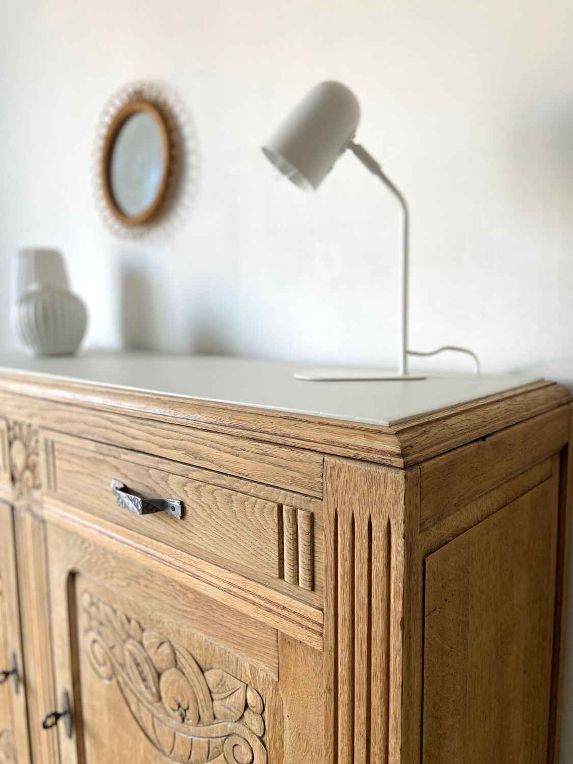 Buffet Art Déco en chêne massif
