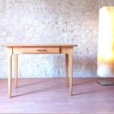 Vintage 1980s solid wood kitchen table or desk