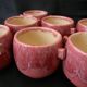 7 small ceramic pots by Jacques LACHENY. Saint Amand en Puisaye.