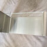 Coffee table in inox and glass 70s