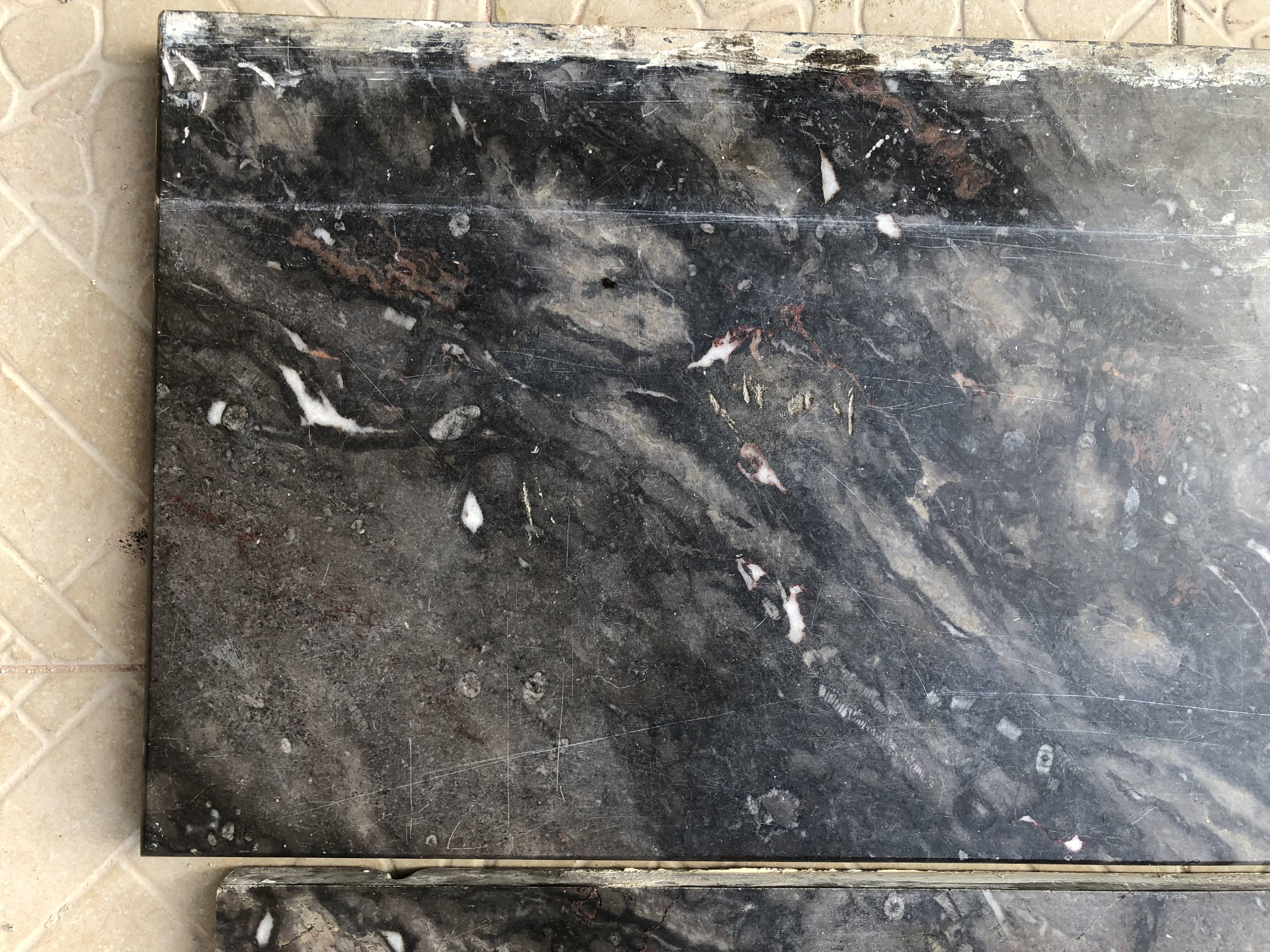 19th-century marble fireplace