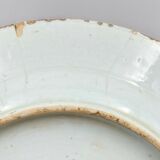 Blue and white porcelain dish China XVlllth pagoda decoration