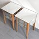 Pair of vintage 1950s mirrored bedside tables