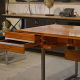 Minister's desk in rosewood by Claude Gaillard and Henri Lesetre for Ligne Roset 1970s