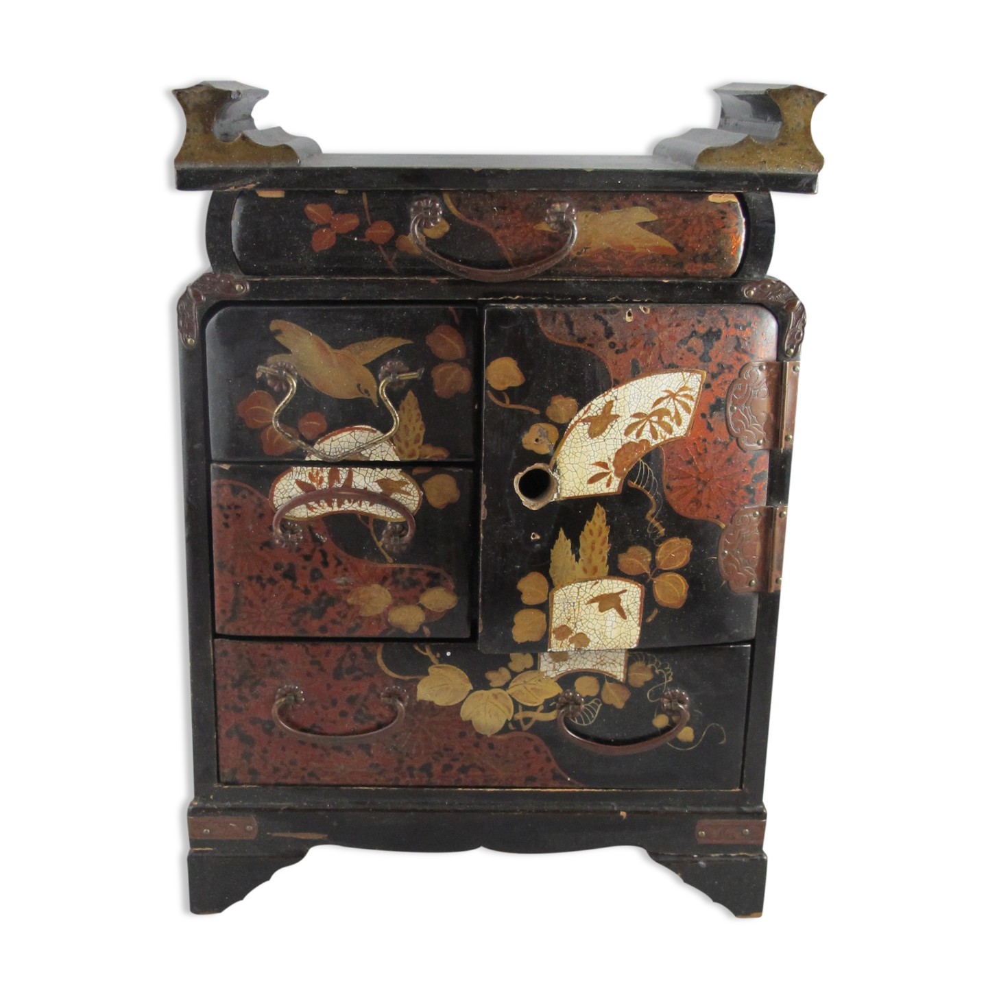 Former 19th century Japanese jewelry box