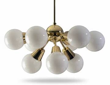 Nine-Arm “Sputnik” Candlestick, Jaroslav Bejvl Sr, 1970s, Czechoslovakia