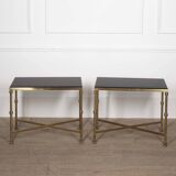 Paire de tables d'appoint en laiton, France, 20ème siècle