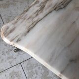 Vintage marble and brass coffee table